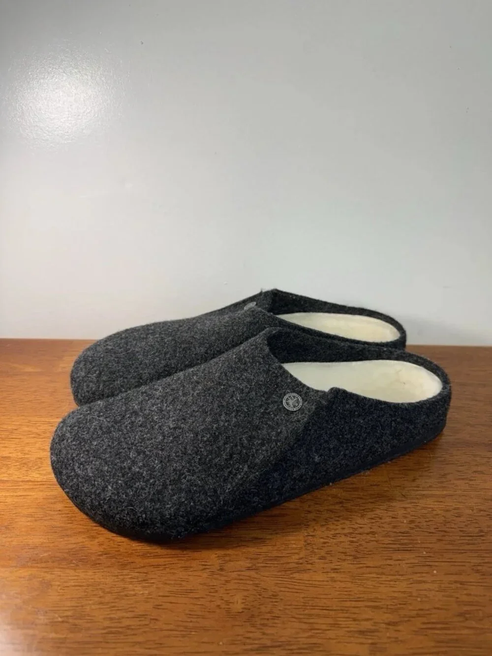 Birkenstock Zermatt Shearling Wool Felt Clogs Anthracite EU 46 Men 13
